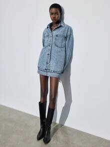 Maija Women's Washed Denim Jacket, Suitable For Urban Commuting, Business Casual, Autumn/Winter