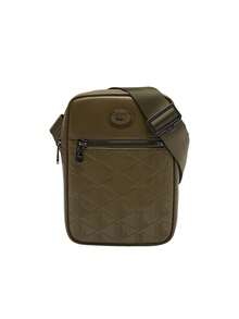 Lacoste Monogram Logo Men Crossover Bag Black - Ivy Green - View 1