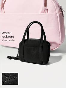 GLOWMODE 0.4L Small But Mighty Waterproof Quilted Texture Logo Puffer Bag Keychain Daily Casual Wear - Black - View 1