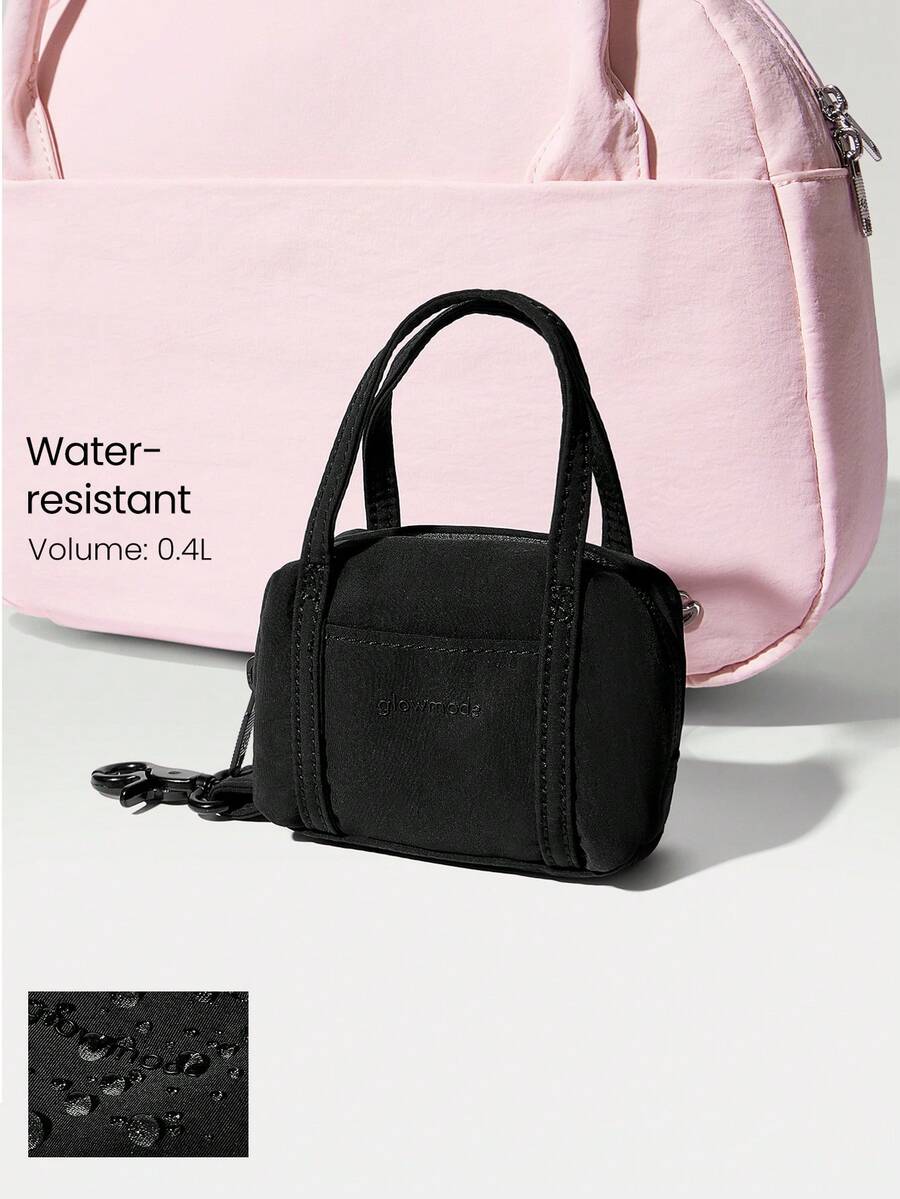 GLOWMODE 0.4L Small But Mighty Waterproof Quilted Texture Logo Puffer Bag Keychain Daily Casual Wear - Black - View 1