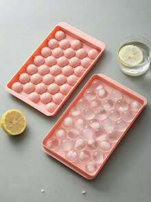 Khay làm đá bằng nhựa, có thể làm được 33 viên đá, thích hợp cho quán bar, gia đình và các loại đồ uống lạnh tự chế, khay/xô đá mùa hè, và dùng cho cốc, xô và khay đựng đồ uống mùa hè. - trái cam - Xem 8