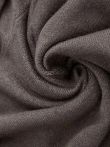 SHEIN LUNE Bộ váy áo cardigan dệt kim màu trơn cỡ lớn, trang phục thường ngày cho nữ mùa thu, mùa đông, lễ hội Halloween, lễ hội Giáng sinh, trang phục Halloween cho nữ, trang phục công sở thường ngày, trang phục giáo viên, bộ đồ nữ cỡ lớn sành điệu. - màu nâu - Xem 9