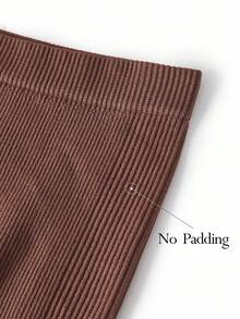 Ocili Plus Size Seamless Comfortable Casual Bralette & Wireless Bra - Khaki - View 7