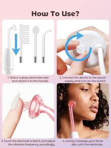 Teckwe 高频祛痘仪，个人护肤仪，含4个高频美容棒，电疗棒，电疗梳，全身电疗仪，微电流美容仪万圣节礼物-美国插头 - 美規A型插(110-127V) - 查看 7