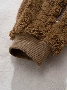 Cozy Pixies 男婴保暖连帽长袖连体衣 - 棕色 - 查看 5