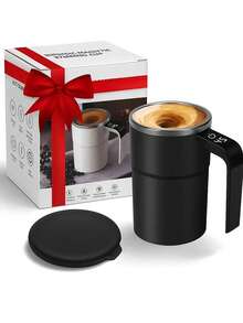 JMMO Digital Smart Temperature-Measuring Magnetic Automatic Stirring Cup Electric Coffee Cup, Milkshake Cup, Fitness Protein Shaker Cup