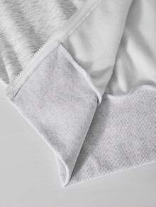 Sparklyn 2pcs/Set Teenage Girls' Floral Gray Hooded Zip-Up Cardigan With Loose Dropped Shoulder And Ribbed Waist, Paired With Matching Loose Fit Relaxed Pants, Casual Sports College Style Outfit, Suitable For Outdoor, Indoor, Sports, Party, School, Spring/Autumn/Winter - Grey - View 6