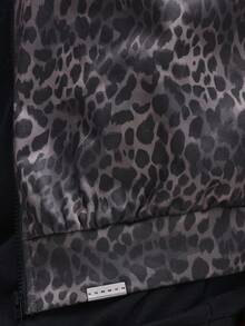 SUMWON Men Leopard Print Zip Up Hoodie With Drawstring Hood And Centre Pocket Streetwear Jacket Casual - Grey - View 6