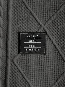 Manfinity NXTstreet Knitted Casual Round Neck Versatile Daily Gray Long Sleeve T-Shirt, Couple Things