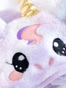 PETSIN 1件猫狗通用宠物浴巾，加厚吸水速干浴袍，腹部配有可调节尺寸的粘扣，可爱小马变身浴袍，宠物沐浴美容巾 - 淡紫色 - 查看 9