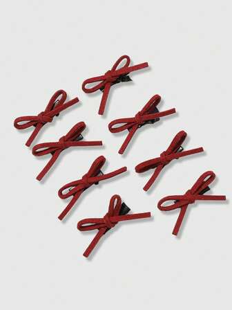 Kawaii Set da 6 fermagli per capelli a forma di fiocco in alligatore per donne, adatti per uso quotidiano, lavoro, viaggio, appuntamenti e feste, fermagli a pinza per capelli per tutte le stagioni