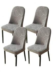 2/4 غطاء كرسي مطاطي سميك مزخرف بالجاكار، ألياف بوليستر سميكة مطاطية لجميع المواسم، حماية الكرسي، ديكور المنزل - رمادي فاتح - مشاهدة 8