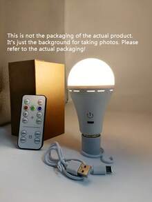 1 bóng đèn LED sạc USB, cổng sạc Type-C, đèn sạc ngoài trời, bóng đèn LED di động, đèn cắm trại & quầy hàng chợ đêm, đèn câu cá, đa chức năng, thiết kế treo, thiết bị khẩn cấp khi mất điện, làm mờ vô cấp, hạt đèn LED sáng, bảo vệ sạc, chiếu sáng đồng đều, phạm vi chiếu sáng rộng - trắng - Xem 8