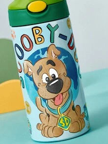 SCOOBY-DOO X SHEIN 16 盎司/500 毫升不锈钢保温防漏水杯，带吸管盖和硅胶吸管，方便男孩女孩使用，非常适合露营和上学使用。 - 彩色 - 查看 8