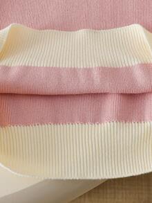 Genkimix Kids Tween Girl Casual Loose Long Sleeved Half Zip Sweater, Fashionable Winter - Pink - View 6