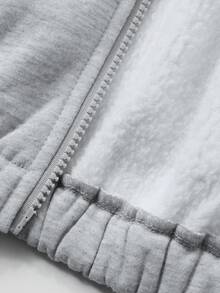 DAZY Tween Girls Lace Patchwork Hooded Fleece Sweatshirt, Fall - Grey - View 8