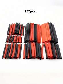 127pcs Black & Red 2:1 Heat Shrink Tubing Kit For VariousPipes,Cable Hamess,Wire Management And InsulationProtection - Multicolor - View 6