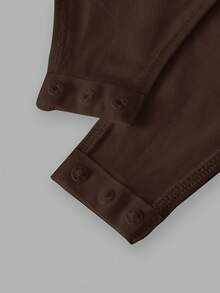 Auralis Plus Size Women's Autumn And Winter Business Casual Women Cruise Women Outfits Fall Women Clothes New Fashion Casual Commuting Elegant Solid Color Black And White Basic Tight U-Neck 2-Piece Long Sleeves Woman Bodysuit Leotard - Multicolor - View 10