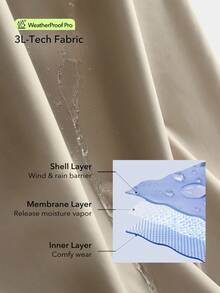 OutZeal Ski Jacket Women Outdoor Jackets Winter Skiing Hiking Thermal Quilted Lined Windproof Water-Resistant Outdoor Tops - Khaki - View 6