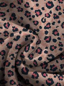 Women's Letter & Leopard Print Elastic Waist Casual Pants - White - View 5