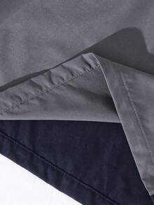 SHEIN Setelan 2 potong untuk anak laki-laki usia remaja, terdiri dari jaket hoodie setengah resleting dan celana jogger, gaya olahraga kasual, cocok untuk musim gugur/musim dingin, Natal, dan Thanksgiving. - Grey - View 6