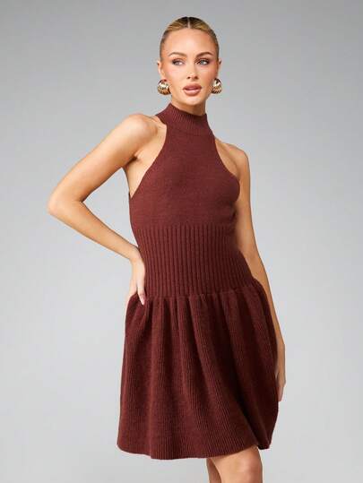 halter collar dress Nobu Black Bandeau Maxi Dress With Halter-Collar – Club L London