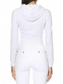 Juicy Couture Women's Full Zip Sweatshirt White - White - View 2