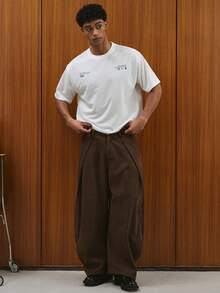 TOKVUE Men's Casual Letter Graphic Round Neck Short Sleeve T-Shirt, Summer - White - View 4