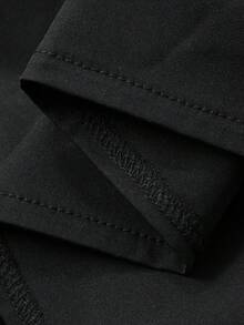 DAZY 少女无袖圆领外套，秋季款 - 黑色 - 查看 8