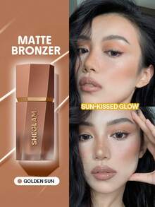 SHEGLAM Sun Beam Matte Liquid Bronzer-Golden Sun Gel Cream Contour Non-Greasy Long Lasting Highly Pigmented Natural Contour Contouring Weightless Bronzer Brown Contour & Bronzer Brand Beauty Makeup Face Paint Cosmetic For Women Girls Perfect For Fall Winter Ideal For Y2K Fancy Fashion Suitable For Birthday Christmas Present Party Ready Best Color