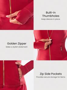 GLOWMODE FeatherFit™ 修身高性能夹克 - Fiery Red - 查看 3