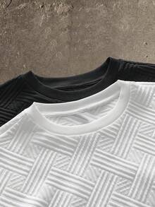 AXEPEAK 2pcs Men's Casual Letter Print Crew Neck Long Sleeve Sweatshirt Set - Multicolor - View 5