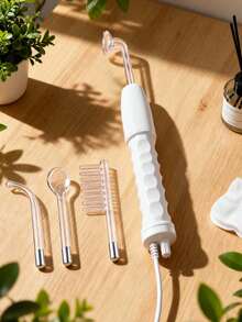 Teckwe 高频祛痘仪，个人护肤仪，含4个高频美容棒，电疗棒，电疗梳，全身电疗仪，微电流美容仪万圣节礼物-美国插头 - 美規A型插(110-127V) - 查看 6