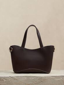 SHECARRY Women's Handbag  Dark Brown Small Size Delicate  For Commute - 棗紅 - 查看 2