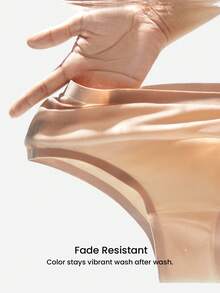 LUVLETTE 3-Pack Microfiber Basics Mid Waist No-Show Cheeky Women Underwear Panties Set - Multicolor - View 7