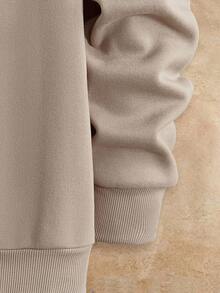 Manfinity BRENVOR 男士标语印花长袖针织休闲圆领卫衣