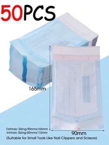 100个美甲消毒袋，5种尺寸，自封式消毒袋，适用于修甲工具，一次性收纳袋，可用于存放镊子、角质层推棒、剪刀等美甲工具。 - 彩色 - 查看 22