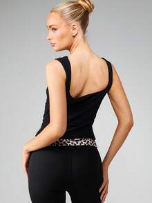 Missguided x Playboy Square Neck Camisole Top With Logo Print For Summer Casual Outfits - Black - View 2