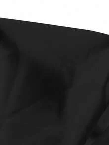 Slaydiva 大码女士露肩优雅通勤度假A字连衣裙 - 黑色 - 查看 7