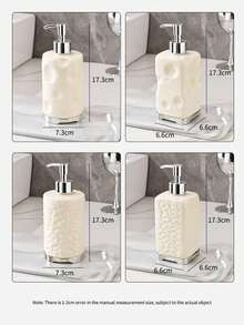 1 pieza Dispensador de botella recargable para jabón líquido/champú/tónico para baño, botella con bomba de presión para gel de ducha y cosméticos, decoración de baño para el hogar, decoración de otoño, de vuelta a la escuela - Multicolor - Ver 10