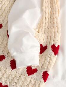 Tween Girl Casual Street Leopard Fluffy Hat, Five-Pointed Star & Leopard Print Pattern, Suitable For Street Style, Hooded Sweatshirt - White - View 4