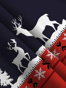 Manfinity Homme Áo hoodie tuần lộc Giáng sinh màu tương phản dành cho nam - Nhiều màu - Xem 3