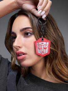 Transformers X SHEIN Bộ 1/2 móc khóa da PU có chức năng lưu trữ, tương thích với Apple AirTag, vỏ bảo vệ AirTag, vỏ bảo vệ thiết bị theo dõi GPS, phù hợp cho nam, nữ, học sinh, logo Autobot, ý tưởng quà tặng. - Nhiều màu - Xem 3