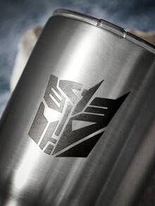 Transformers X SHEIN 30盎司/900毫升不锈钢水瓶，适合健身房和旅行 - 銀色 - 查看 10
