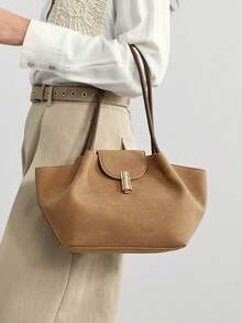 SHECARRY 女士PU手提包 - 卡其色 - 查看 1