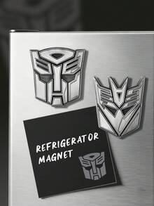 Transformers X SHEIN Zinc Alloy Refrigerator Decals, Refrigerator Decoration, Bottle Opener, Suitable For Kitchen And Office Whiteboard,Gift Ideas - Silver - View 3