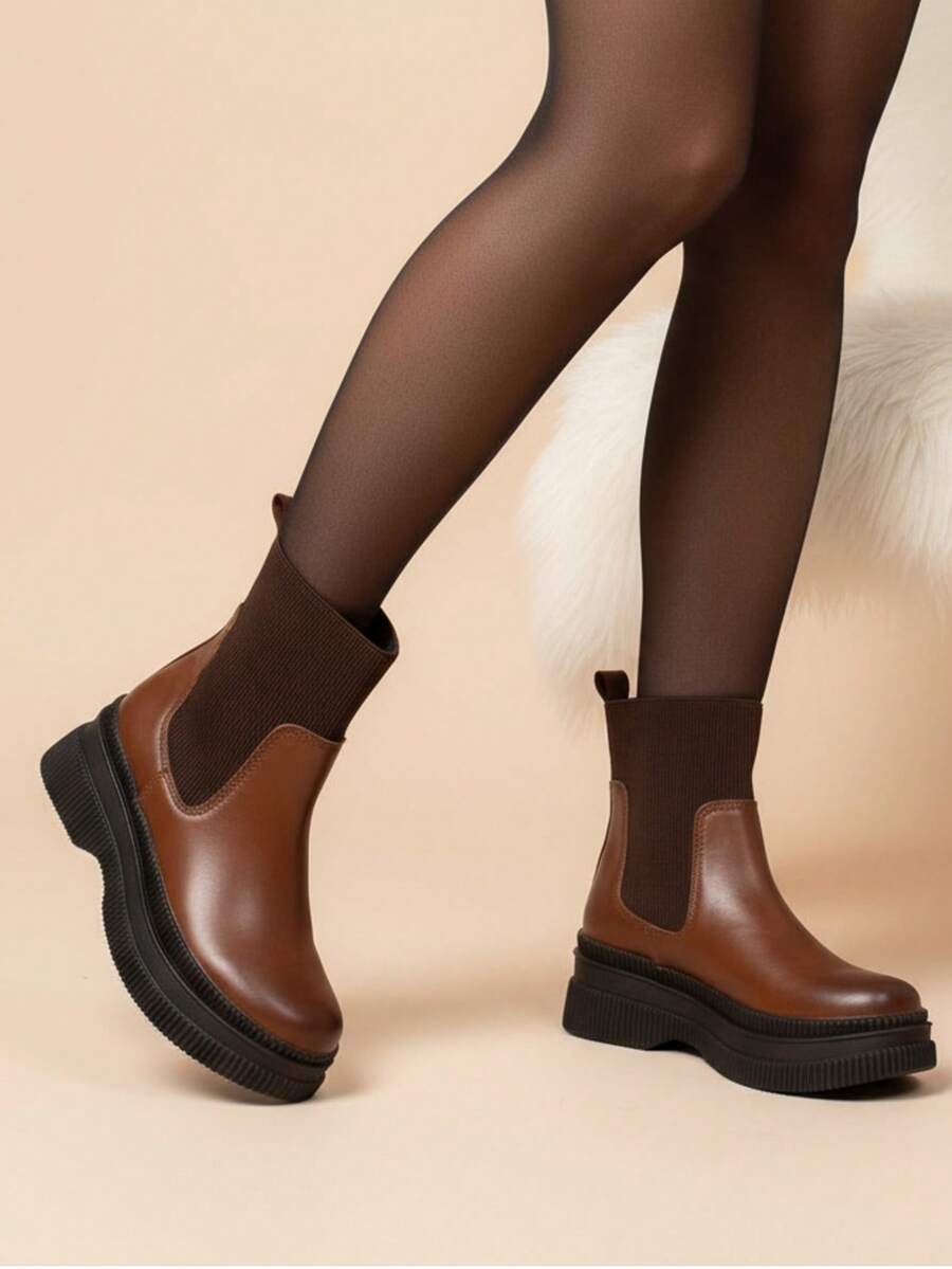 Women Ankle Boots & Booties - Chocolate Brown - View 1