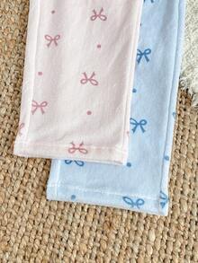 Teen Girls Plush Bowknot Warm Soft Casual Pajama Pants, & Elegant, Comfortable Flannel Cartoon Print Long Trousers Pajama Pants For Girls Girls Fuzzy Pants Sleepwear Girls Bow Print Pajama Pants Girls Lounge Pants Sleep Wear Girls Bow Print Pajama Bottoms Fluffy Pajama Pants Fuzzy Pajamas Pants Girls Lounge Wear - Multicolor - View 6