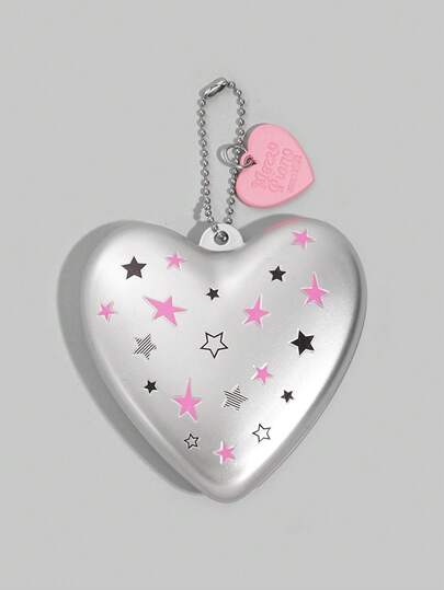 Kawaii 1 pieza Juego de peine y espejo plegable con lazo lindo, peine de airbag para volver a la escuela, peine y espejo portátil DIY