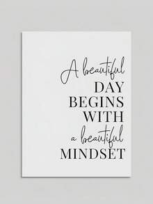 1件励志墙画，女性人生格言，激励办公室装饰，女性办公室墙面艺术印刷品，女性励志语录，简约风格，无框 - 彩色 - 查看 8